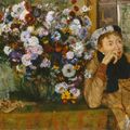 Эдгар Дега - Женщина, сидящая у вазы с цветами